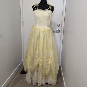 SOLD Vintage Yellow Gown